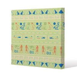 Benjamin Tate Design Hieroglyphic egyptian language symbols (Canvas Print) / 61 x 61 x 4cm in Natural - Size: 61 x 61 x 4 cm - thumbnail 1