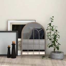 Berkfield Home Mirror Sand 60x45 cm Iron for Indoor Use in Cream - thumbnail 1