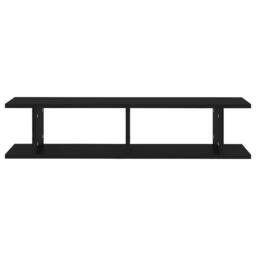 Berkfield Home Wall Shelf 2 pcs Black 90x18x20 cm Engineered Wood - Size: 90 x 18 x 20 cm - thumbnail 5