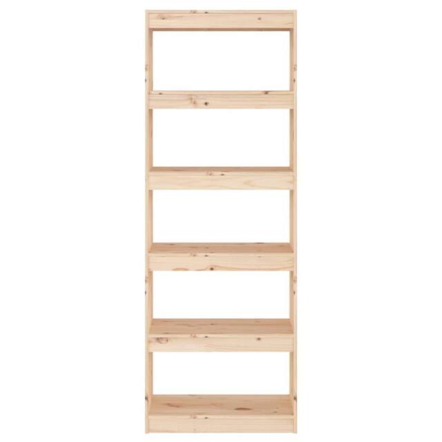 Berkfield Home Beautiful Book Cabinet/Room Divider 60x30x167.5 cm Solid Wood Pine in Light Brown - image 1
