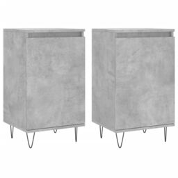 Berkfield Home Sideboards 2 pcs Concrete Grey 40x35x70 cm Engineered Wood in Black - Size: 40 x 35 x 70 cm - thumbnail 2