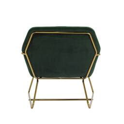 Lemon Pavilion Furniture Charles Armchair - Velvet - L66 x W75.5 x H76.5 cm - Racing Green - Size: 1 Pack - thumbnail 2