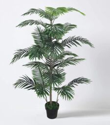 Tradala Trees Lush Artificial Tree Palm with Real Wood Trunk in Dark Green - Size: 4ft - thumbnail 2