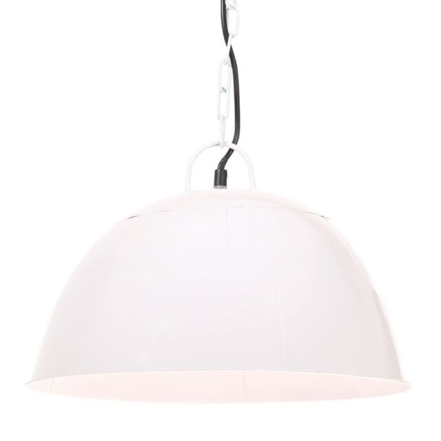 Berkfield Home Industrial Vintage Hanging Lamp 25 W White Round 41 cm E27 - image 1