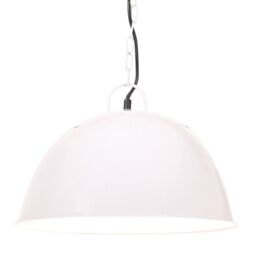 Berkfield Home Industrial Vintage Hanging Lamp 25 W White Round 41 cm E27 - thumbnail 2