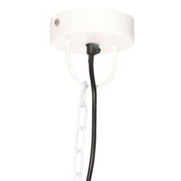 Berkfield Home Industrial Vintage Hanging Lamp 25 W White Round 41 cm E27 - thumbnail 5