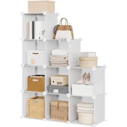 VOGREX 9 Cube Shelf Storage Organizer - Bookcase Shelving Unit - thumbnail 2