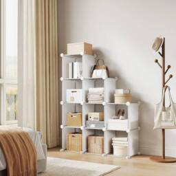 VOGREX 9 Cube Shelf Storage Organizer - Bookcase Shelving Unit
