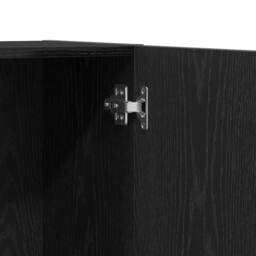 Berkfield Home Black Oak Office Cabinet 60 x 32 x 190 cm, made from engineered wood - Size: 60 x 32 x 190 cm - thumbnail 9