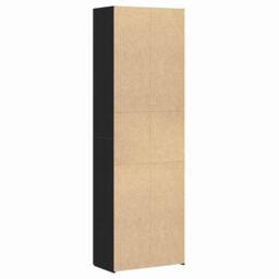 Berkfield Home Black Oak Office Cabinet 60 x 32 x 190 cm, made from engineered wood - Size: 60 x 32 x 190 cm - thumbnail 6