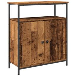 Berkfield Home Sideboard Old Wood 70x30x80 cm Engineered Wood in Brown - Size: 70 x 30 x 80 cm - thumbnail 1