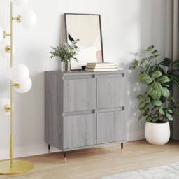 Berkfield Home Sideboard Grey Sonoma 60x35x70 cm Engineered Wood - Size: 60 x 35 x 70 cm - thumbnail 2
