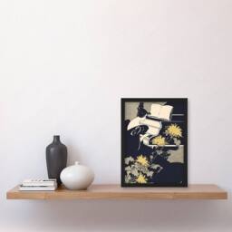 Artery8 Miss Traumerei Piano Book Cover Vintage Framed Wall Art Print Ethel Reed in Black - Size: A4 - thumbnail 4