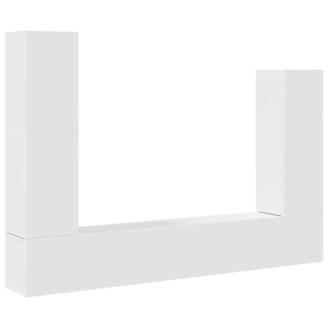 Berkfield Home 4 Piece TV Cabinet Set White Engineered Wood - image 1