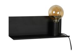 Lucide 'SEBO' Modern Non Dimmable Wall Mountable Bedside LED Lamp 1xE27 in Black - thumbnail 2