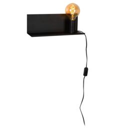 Lucide 'SEBO' Modern Non Dimmable Wall Mountable Bedside LED Lamp 1xE27 in Black - thumbnail 5