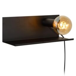 Lucide 'SEBO' Modern Non Dimmable Wall Mountable Bedside LED Lamp 1xE27 in Black - thumbnail 4