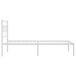 Berkfield Home Metal Bed Frame with Headboard White 100x190 cm - thumbnail 6