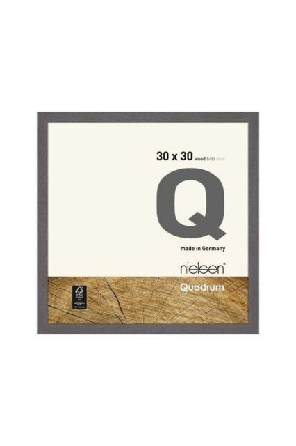 nielsen Quadrum 30 x 30cm Wooden Picture Frame With Protective Glass Front in Mid Grey - Size: 30 x 30 cm - image 1