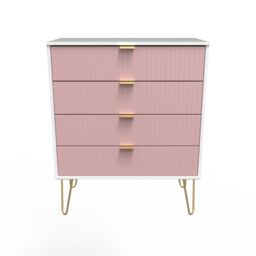 Ready Assembled 2 U Bexley 4 Drawer Chest (Ready Assembled) in Pink