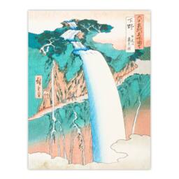 Artery8 Utagawa Hiroshige Framed Wall Art Print Mount Nikko Urami Waterfall in Green - Size: A4 - thumbnail 3