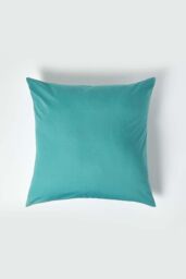 Homescapes Continental Egyptian Cotton Pillowcase 200 TC, 80 x 80 cm in Teal