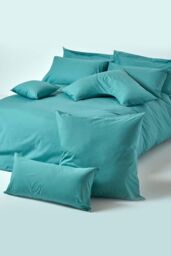 Homescapes Continental Egyptian Cotton Pillowcase 200 TC, 80 x 80 cm in Teal - thumbnail 4