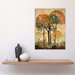 Artery8 Autumn Again By George Sinclair Earthy Vintage Trees Botanical Aesthetic Modern Painting Large Wall Art Poster Print Thick Paper 18X24 Inch - thumbnail 4