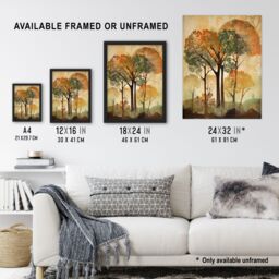 Artery8 Autumn Again By George Sinclair Earthy Vintage Trees Botanical Aesthetic Modern Painting Large Wall Art Poster Print Thick Paper 18X24 Inch - thumbnail 3
