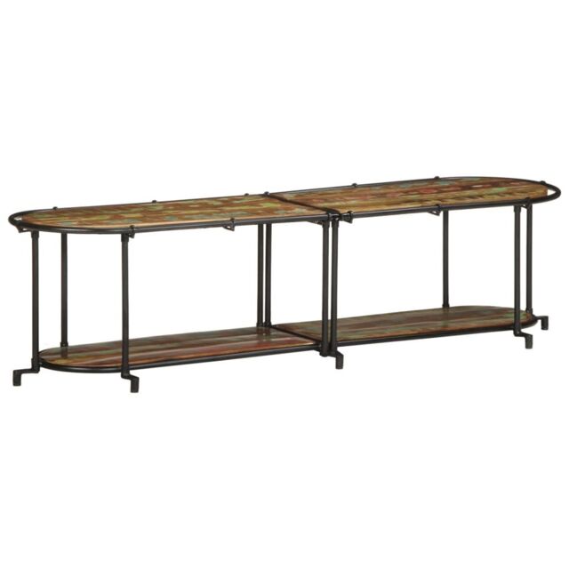 Berkfield Home TV Cabinet 160x42x40 cm Solid Wood Reclaimed in Brown - Size: 160 x 42 x 40 cm - image 1