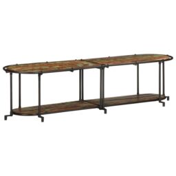 Berkfield Home TV Cabinet 160x42x40 cm Solid Wood Reclaimed in Brown - Size: 160 x 42 x 40 cm - thumbnail 3