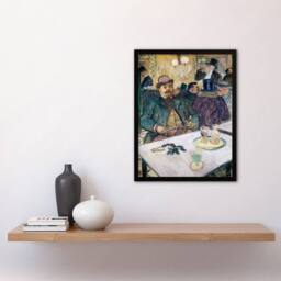 Artery8 Toulouse Lautrec Framed Wall Art Print Monsieur Boileau at the Cafe - Size: A4 - thumbnail 2