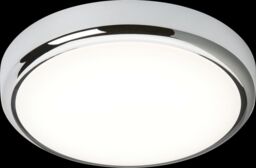 Netlighting CCT Adjustable LED Bulkhead CW Chrome Trim 230V IP65 14W in Grey