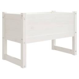 Berkfield Home Planter White 78x40x52 cm Solid Wood Pine - Size: 78 x 40 x 52 cm - thumbnail 3