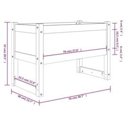 Berkfield Home Planter White 78x40x52 cm Solid Wood Pine - Size: 78 x 40 x 52 cm - thumbnail 7