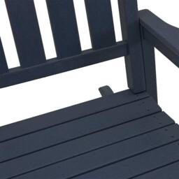 Berkfield Home 3 Piece Garden Lounge Set Navy Blue HDPE - thumbnail 8