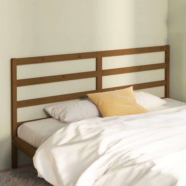 Berkfield Home Bed Headboard Honey Brown 206x4x100 cm Solid Wood Pine - Size: 206 x 4 x 100 cm - image 1
