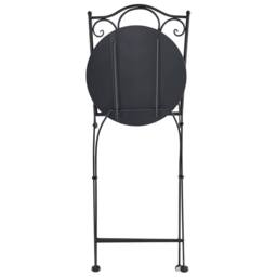 Wyld and Coco Black Metal Garden Chairs Set 2 Terrazzo Ceramic Insets Vintage - thumbnail 9