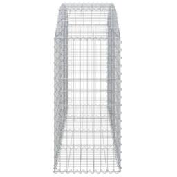 Berkfield Home Decorative Arched Gabion Basket 200x50x100/120 cm Galvanised Iron in Silver - thumbnail 4