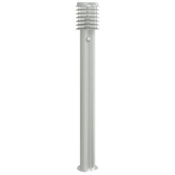 Berkfield Home Outdoor Floor Lamp with Sensor Silver 110cm Stainless Steel - thumbnail 4