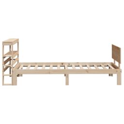 Berkfield Home Bed Frame with Headboard without Mattress 90x190 cm Single in Brown - thumbnail 5