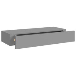 Berkfield Home Wall-mounted Drawer Shelf Grey 60x23.5x10cm MDF - Size: 60x23.5x10 cm - thumbnail 5