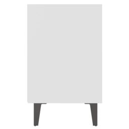 Berkfield Home Bed Cabinet with Metal Legs White 40x30x50 cm - Size: 40 x 30 x 50 cm - thumbnail 5