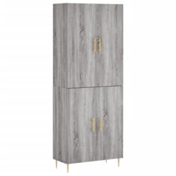 Berkfield Home Highboard Grey Sonoma 69.5x34x180 cm Engineered Wood - thumbnail 2