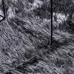 Berkfield Home Shaggy Rug High Pile NAVARRA Dark Grey 200x200 cm Polyester - Size: Medium - thumbnail 7