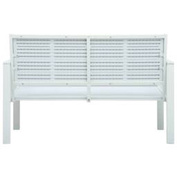 Berkfield Home Garden Bench 120 cm HDPE White Wood Look - thumbnail 4