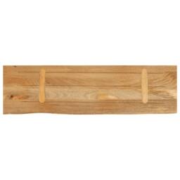 Berkfield Home Table Top Live Edge 100x40x3.8 cm Solid Wood Mango in Brown - thumbnail 5