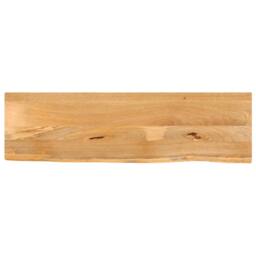 Berkfield Home Table Top Live Edge 100x40x3.8 cm Solid Wood Mango in Brown - thumbnail 1