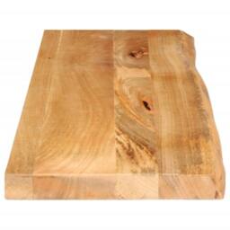 Berkfield Home Table Top Live Edge 100x40x3.8 cm Solid Wood Mango in Brown - thumbnail 4