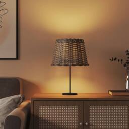 Berkfield Home Lamp Shade Brown √ò30x20 cm Wicker in Light Tan - Size: 30x20 cm - thumbnail 3